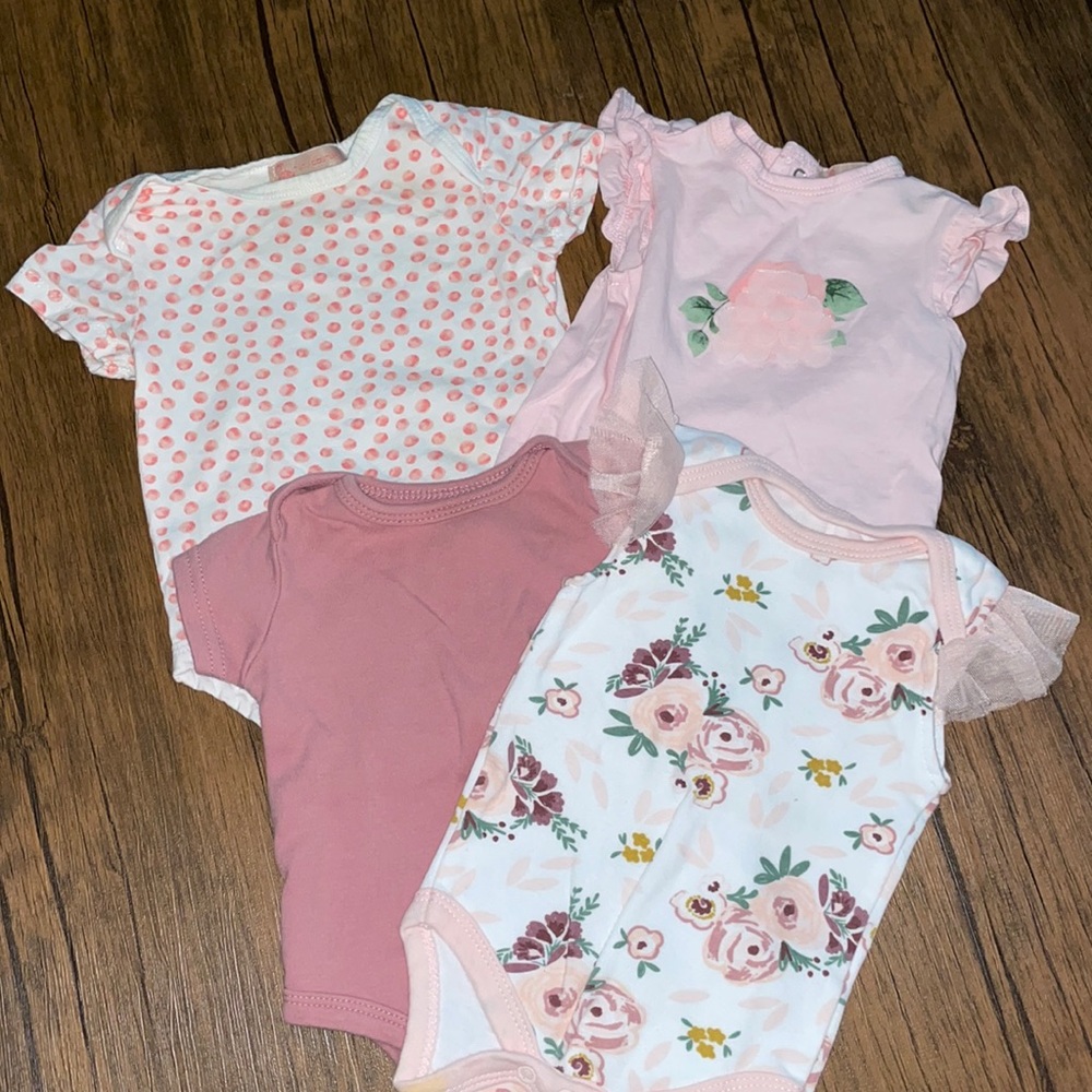 Baby Girl Onesies - Size 3-6 months